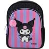 Toy Bags TOYBAGS Zaino scuola Kuromi - Doppio scomparto - con accessorio POM-POM adattabile al carrello - vano porta tavolette, schienale imbottito - 44 x 30 x 20 cm