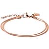 Purelei Bracciale da donna a due strati: cinturino regolabile impermeabile con design a catena a serpente a doppio strato per un look elegante