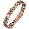 Jeracol Braccialetti in Rame per Donna, Bracciale Magnetico con 4 Magneti per Ogni Anello e Cristalli Tagliati a Circolo, 99% Rame Puro, Gioiello da Regalo, 22 centimeters, Rame