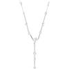 Swarovski Collana a Y Constella Crystal Pearl, tagli Round, Bianco, Placcato rodio