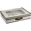 Household Essentials Vision Window - Set da Tavolo in Tela Naturale con Finiture Marroni