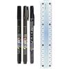 Tombow WS-TBS - Penna pennarello Fudenosuke, due punte morbide, colore: nero/grigio