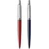 Parker Jotter London Duo Set Discovery Pack con Ballpoint e Penna Gel, Kensington Red/Royal Blue