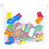 Paizizi Lettere Bagno Numeri in Schiuma 36-pezzi Alfabeto Giochi per Bagnetto con Rete Organizzatore (40x35cm)