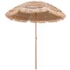 COSTWAY Ombrellone hawaiano, ombrellone da spiaggia in paglia, UPF 50+, pieghevole a 30°, ombrellone da giardino, in paglia, per giardino, balcone, spiaggia, natura