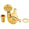 Musiclily Pro 18:1 Ratio Meccanica Autobloccanti Singola Lato Bass Locking Tuner con Paletta Ovale Vintage Vite 46° per Chitarra Elettrica tipo Strat Tele, Dorato