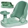 goldmiky Seggiolino da Bagno per Bambini,Sedia Bagnetto Neonato Rotante,Supporto Doccia Bambini, Schienale Regolabile, 4 Ventose, Antiscivolo,Pieghevole, Ergonomico, per Bambini 6-12 Mesi