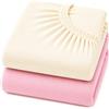 Dudu N Girlie mini in jersey di cotone lenzuolo con angoli per culla, 50 cm x 100 cm, pezzi, colore: Crema/rosa