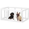 Gardner Pet Recinto per Cani in Acrilico Trasparente, 10 Pizzi, Bianco | Antigraffio e Antiscivolo, Parco Modulare Interno Esterno per Cuccioli, Gatti, Conigli e Animali Piccoli, Facile da Pulire