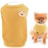 SMALLLEE_LUCKY_STORE Cute Bear - Canottiera in maglia a nido d'ape per cuccioli, maglietta per cani di piccola taglia, gatti, maschio e femmina, maglietta elasticizzata, canottiera/gilet per Yorkie