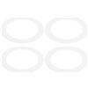 PATIKIL 4pz Illuminazione per Casa Medaglioni Soffitto 3,86 ID e 7,72 OD Striscia Decorativa Anello Copripiastra Tondo Piatto Metallo per Lampade Sospensione Illuminazione Incasso Bianco