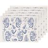 SUPERDANT 5 pz. Sirene Trasferibili Sotto Smalto per Ceramica Adesivi per Trasferimenti Sirene Decalcomanie In Ceramica Blu Carta Trasferibile Sotto Smalto Scivolante 52x37cm