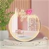KADAFAGO Hello Gorgeous - Targa al neon per decorazione della casa, specchio illuminato, decorazione da parete, per feste di compleanno, fidanzamento, feste di matrimonio