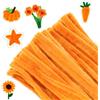 G2PLUS 100PCS Scovolini Ciniglia :Scovolini per Lavoretti Arancione,Strisce pulisci Tubi,Bastoncini Decorativi in Ciniglia per Bricolage e Decorazione per Bambini e Adulti