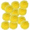 PATIKIL 15cm Pompon Carta Velina, 12Pz Fiori di Carta Pom Poms Decorativi Colorati per Matrimoni Addio Nubilato Compleanno Decorazioni Sfondo, Giallo Chiaro