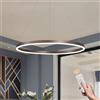 YYUTLUO Lampadario LED Moderno DIY Cerchio | 1 Marrone Anelli :40cm=23W Illuminazione A Sospensione LED In Metallo+Acrilico Telecomando Dimmerabile Lampada Sospensione Soffitto Rotondo Soggiorno