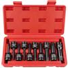 MIGUBIGU 10 pezzi Chiavi Bussola Torx 1/2'' T20 - T80, Bussole Torx Maschio, Set di Punte per Bussole 1/2, Cacciavite a Percussione con Scatola, per Auto, Riparazione del Motore con Scatola Rossa