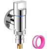 FooYee Rubinetto Lavatrice, Acqua Stop Rapida Apertura Angolo Valvola, Valvola ad angolo in acciaio inox con nucleo in ottone per Rubinett Montaggio a Parete Rubinetto Lavatrice, Rubinett Della Lavatric