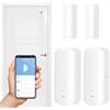 WIYETY 2 sensori per porta WiFi, sensore di contatto per porte, wireless, WiFi, sensore di contatto per finestra, sensore di contatto intelligente per la sicurezza domestica, sensore Smart Tuya, per