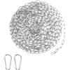WEFINEST Catena Acciaio Inox, 6m Catena Acciaio Con 2 Pezzi Ganci Piatti, Catena Saldata In Acciaio Inox Di 1,5 mm Di Spessore, Catena Di Sospensione Per Animali Domestici E Appendiabiti