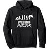 Parkour Sport in esecuzione Evolution of Parkour Felpa con Cappuccio
