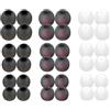 WitBicg Gommini Per Auricolari, 36 Pezzi Gommini Cuffie Bluetooth Morbidi e Comodi, Compatibili Con La Maggior Parte Degli Auricolari In-Ear, Foro Interno 4,5 mm-6 mm (Nero-Rosso) (3 Colori)