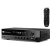 Donner Ricevitori Stereo, Amplificatore Audio a 5.1 Canali con Bluetooth 5.3, Ottico/Coassiale, USB, FM, 2 Ingressi Microfono, ECO, RCA, per Altoparlanti Domestici, Karaoke, Cinema, MAMP4