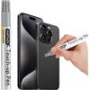 PARTS4EV Nero titanio per iPhone 16 Pro/16 Pro Max, riparazione antigraffio sul lato della custodia, soluzione facile e veloce per la riparazione, penna per rimozione graffi con 1 punta di ricambio