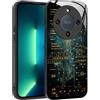 YUXING Cover per Honor Magic 8 Lite 5G - Abstact Art Geometry Pattern Antigraffio Vetro Back Cover, Custodia Antiurto Antiscivolo Sottile (Cyberpunk)