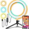 Retoo Luce ad Anello LED Ring Light per Selfie Staffa Triangolare 3 Modalità di Illuminazione Trucco SelfieFotografia Selfie Video Live Streaming per Smartphone