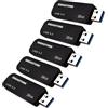 Gigastone Chiavetta USB 16 GB Set da 5, Z30 USB 3.2 Gen 1 Professional Serie, Senza cappuccio con design retrattile, compatibile con interfaccia USB 2.0 / USB 3.0 / USB 3.1
