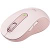 Logitech Signature M650 L Mouse wireless - Per mani grandi, Durata Batteria 2 anni, Clic Silenziosi, Tasti Personalizzabili, Bluetooth, per PC/Mac/Più dispositivi/Chromebook - Rosa