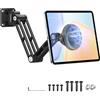 OHLPRO Supporto da parete per tablet magnetico in alluminio, girevole con giunto a 360°, compatibile con iPad Pro Air Mini, Galaxy Tab, iPhone, 4,7-13 pollici