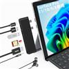 Suejezt Surface Pro 11/10/9/X Hub Docking Station, adattatore hub per Surface Pro 11 con HDMI 4K, USB-C Thunderbolt 4 (video 8K+dati+PD 100W), 2 USB 3.0, audio da 3,5 mm, SD/TF, Surface Pro 11 Dock