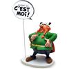 Plastoy Asterix Figurina Abraracourcix collezione Bulles Il capo qui sono io! - Resina - 18 cm