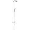Grohe 27476000 Euphoria System Colonna Doccia con Miscelatore Termostatico, Soffione e Bocca Vasca, Manopola Monogetto, Tecnologia EcoJoy, Cromo, Diametro 180 mm