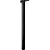 Amig Gamba in acciaio regolabile, per tavoli e controsoffitti di cucina o sala da pranzo, scrivania o ufficio, Regolazione altezza 10 mm, Colore nero, Dimensioni: 870 x 60 x 1,2 mm, Resistenza