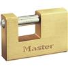 Master Lock 607EURD Lucchetto Rettangolare in Ottone Massiccio a Chiave, Oro, 7,5 x 7,6 x 1,5 cm
