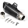 Shkalacar Silenziatore di Scarico per Moto, 1,5-2 '' Tubi di Scarico universali Silenziatore Tubo di Coda Resistente alle Alte Temperature per Moto Yamaha ATV ZX6R 10R Z900 Z800 R3 R25 R6