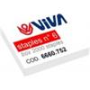 Viva Punti metallici per cucitrici Viva 6/4 passo 6 mm argento conf. da 2000 - 6660.752 (Conf.10)