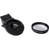 SYSTEM-S Lente macro + 8 zoom Close Up Filtro con clip in nero
