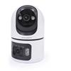 energeeks Sentinel Duo - Telecamera di sorveglianza WiFi interno - 2,4/5GHz - Doppia lente 4MP+4MP - Motorizzata a 360° - Autotracking - Bluetooth - Rilevamento Umani e Suono - Sirena e Luce LED