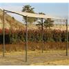 Dmora - Pergola da Giardino a Parete, Struttura Color Antracite e Telo Color Ecrù, 300 x 200 x h240 cm