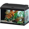 Hydor Acquario 40 Litri in Vetro per Pesci Tropicali o d'Acqua Dolce, Include: Lampada LED, Filtro Interno a 2 stadi per acqua cristallina, Riscaldatore, 52 x 27 x h 36 cm. Nero