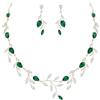 Ever Faith Set di gioielli a goccia per matrimonio da sposa, con zirconi cubici blu brillanti, collana e orecchini a pera con pietra di nascita, Medio, Zirconia cubica