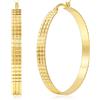 Senteria 5MM Orecchini Cerchio Oro per Donna Leggeri 14K Placcati Orecchini Oro Ipoallergenici Grandi Quadri Cerchio per Donna 50MM