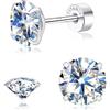 Limerencia Orecchini a perno in moissanite, placcati in oro 18 carati, titanio G23, ipoallergenici, con retro piatto, colore D, VVS1, per donne e uomini, coltivati in laboratorio, gioielli alternativa