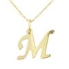 forme di Lucchetta - Ciondolo Lettera M Iniziale Nome in Oro Giallo 9 carati - Catenina d'oro 45cm, Collane d'Oro Vero per Regalo Donna Ragazza