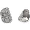 Vestopazzo VLNET anello scudo piccolo e scudo torchion con spirale | misura regolabile tg unica | placcato in argento | Nickel tested | Lavorazione artigianale. (Scudo torchion)