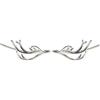 Helen de Lete S925 - Orecchini a perno in argento sterling con corna di cervo